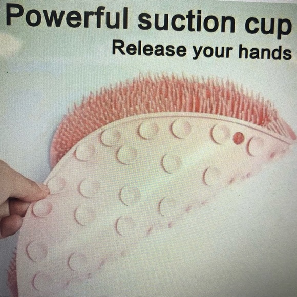 Shower back and Foot Scrub mat with non slip suction cup pink. - Picture 9 of 9